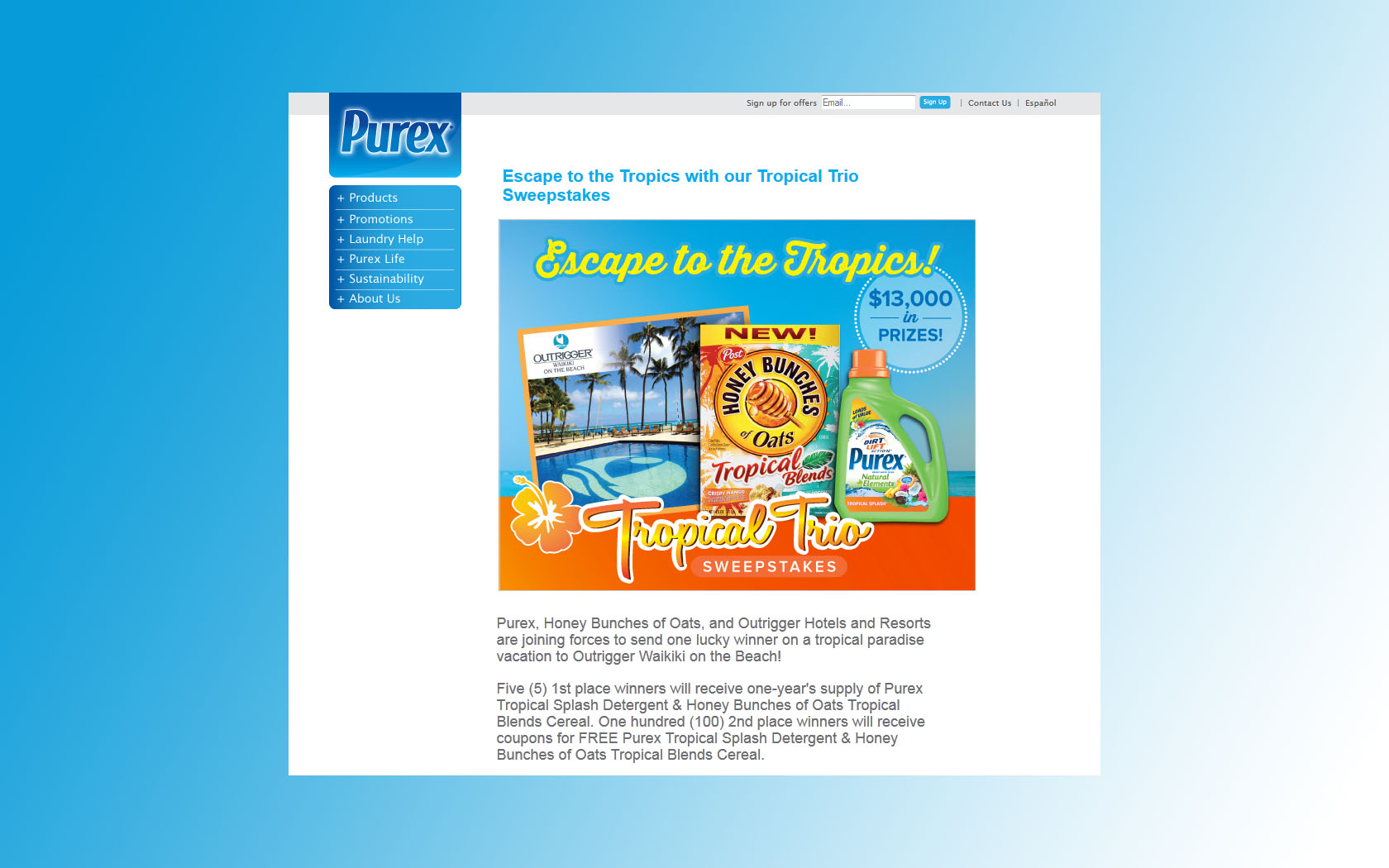 purex escape to the tropics