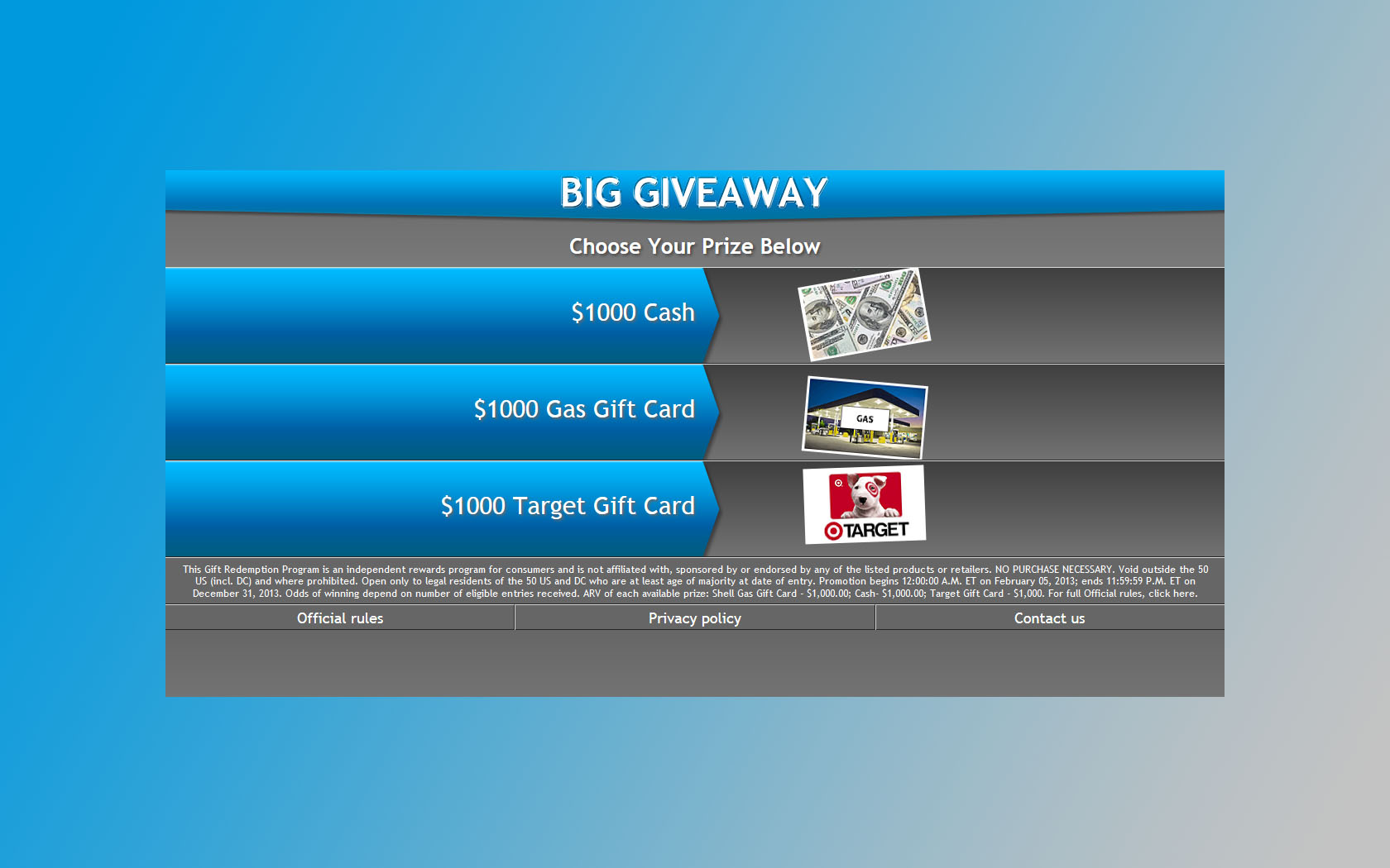 big giveaway