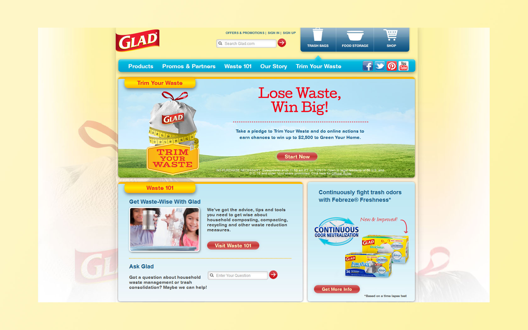 glad sweepstakes