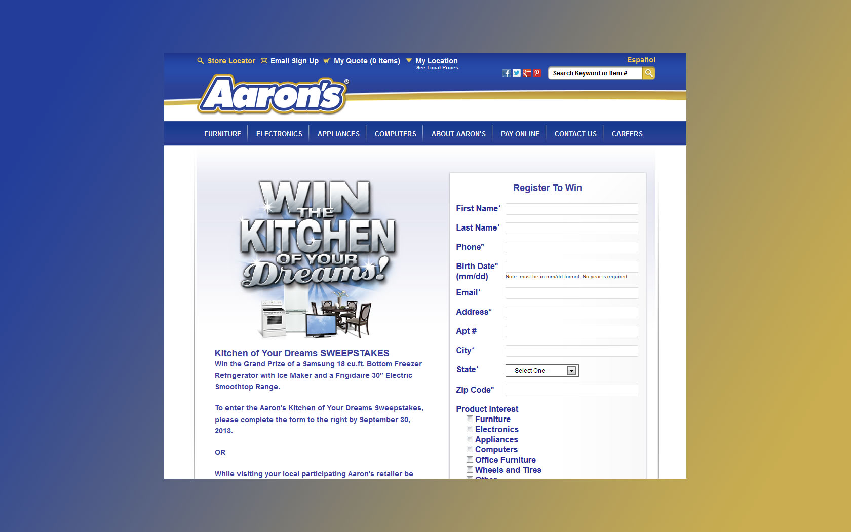 kitchen sweepstakes