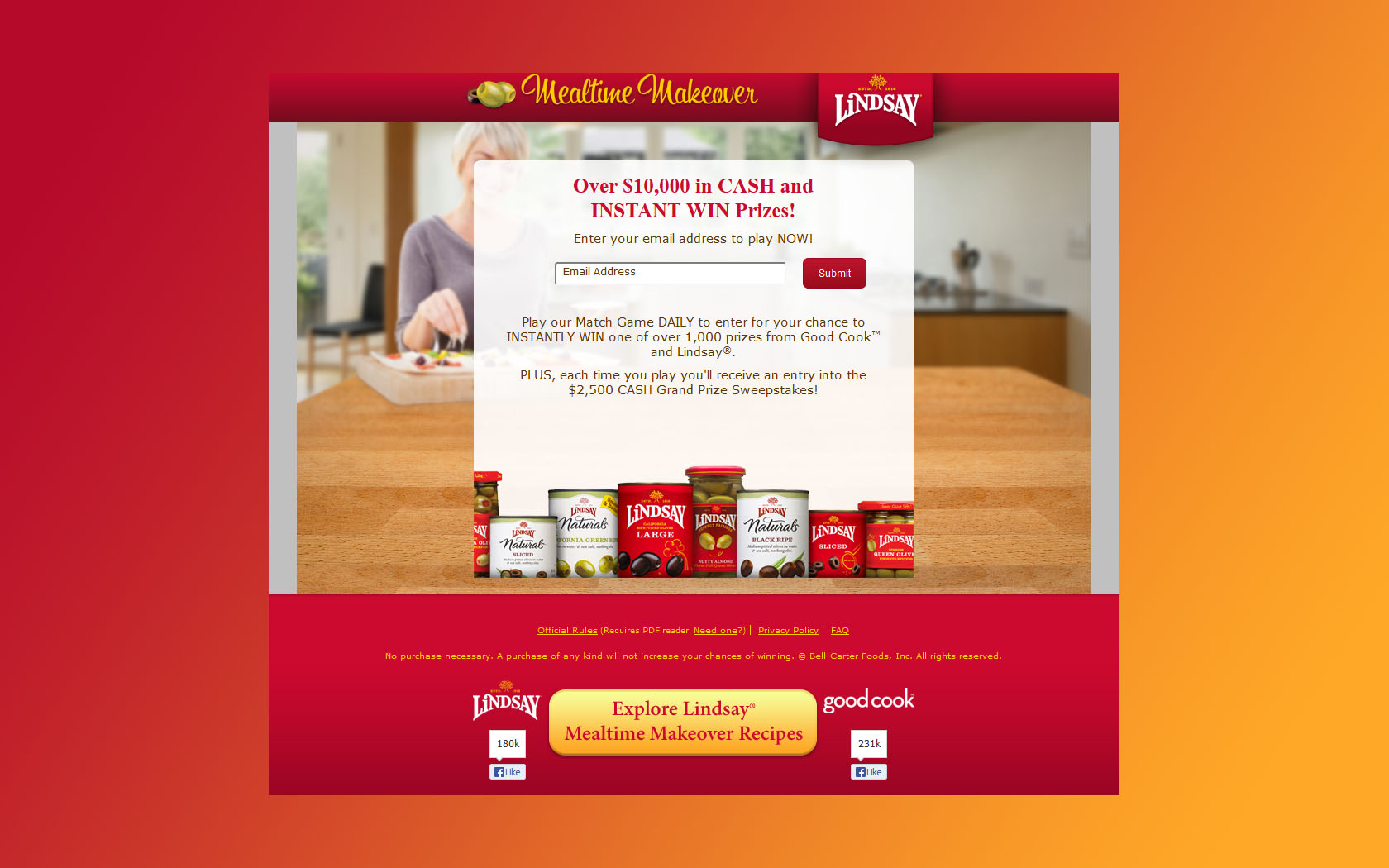 mealtime makeover sweepstakes