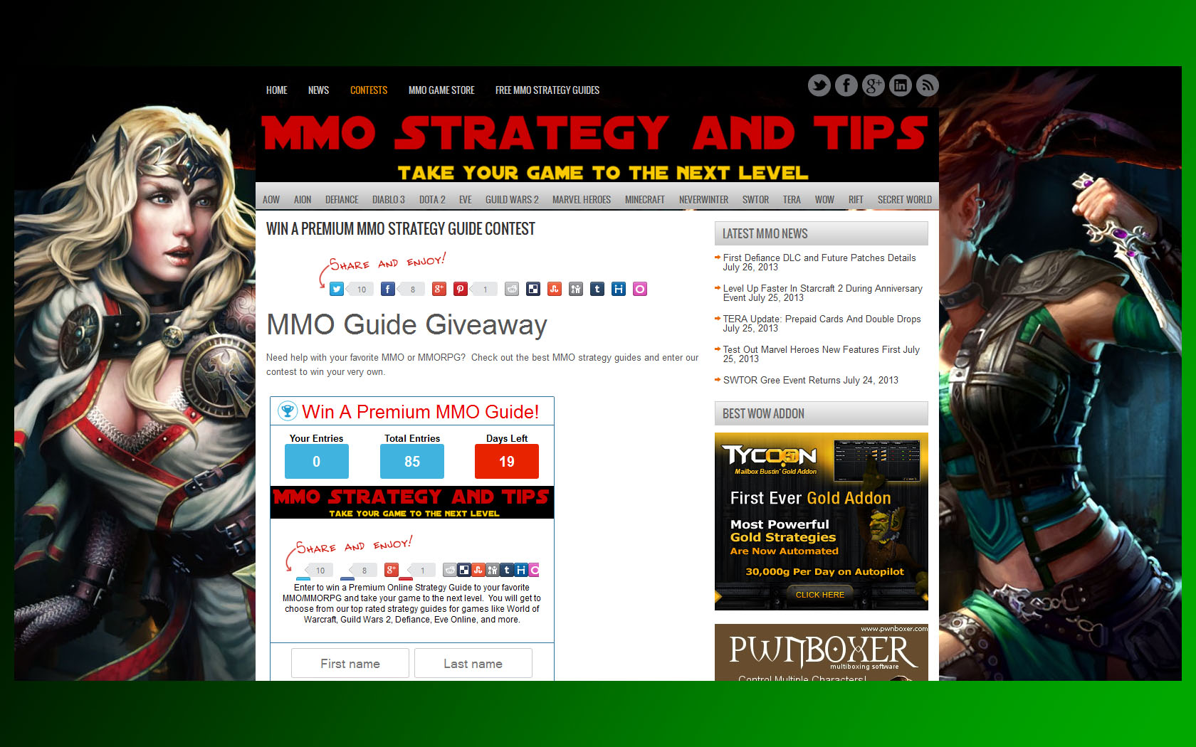 mmo video contest