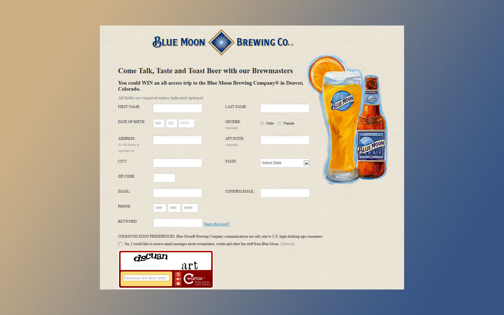 blue moon sweepstakes