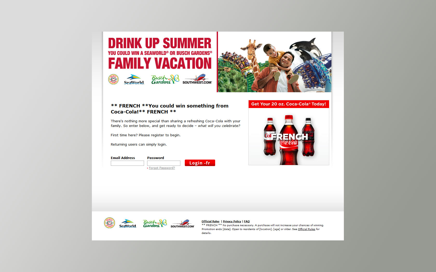 family vacation sweepstakes