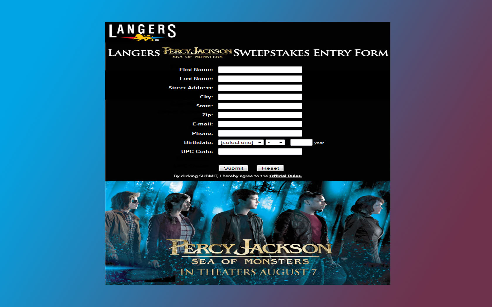 langers sweepstakes