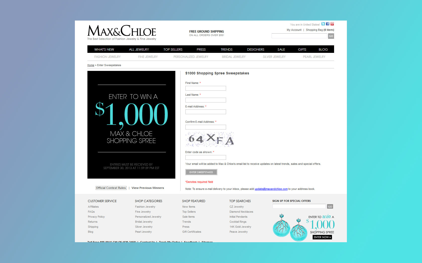 max and chloe sweepstakes