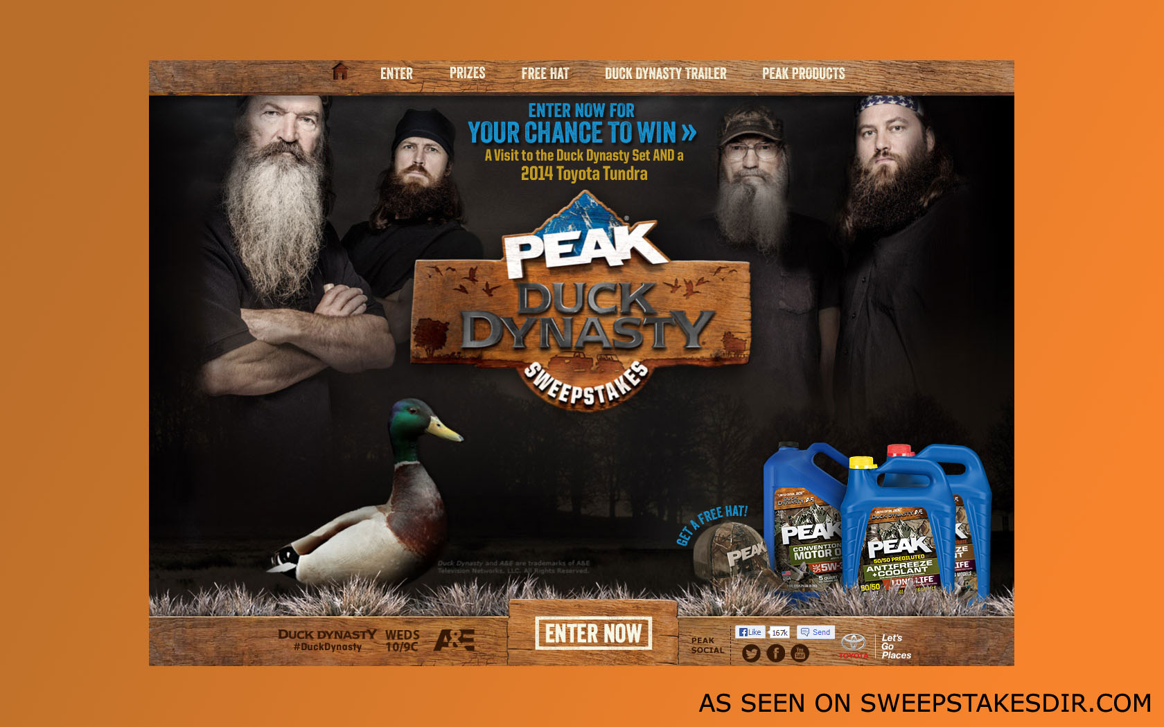 peak duck dynasty sweepstakes