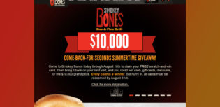 smokey bones sweepstakes