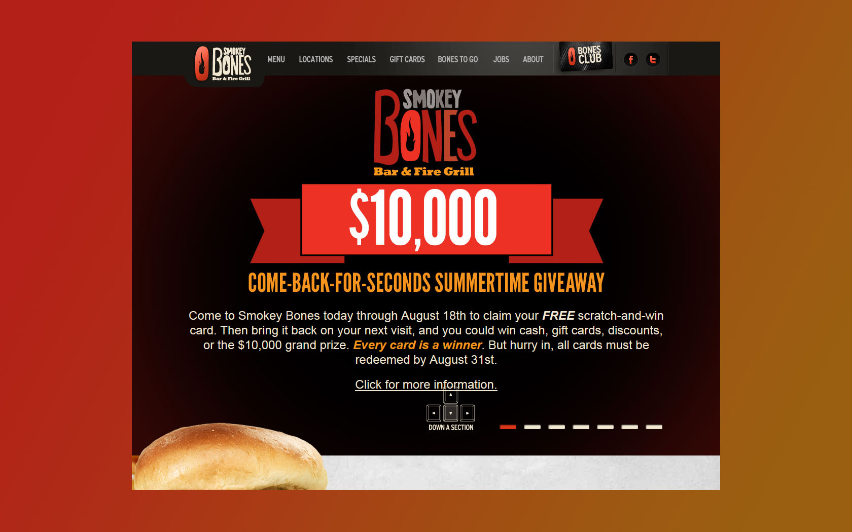 smokey bones sweepstakes