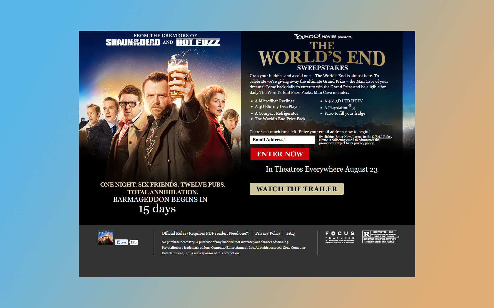 the worlds end sweepstakes