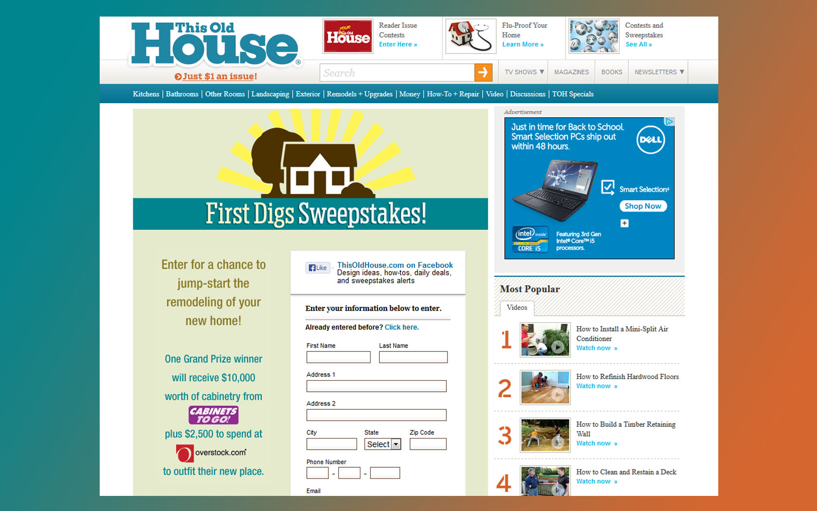 this old house sweepstakes