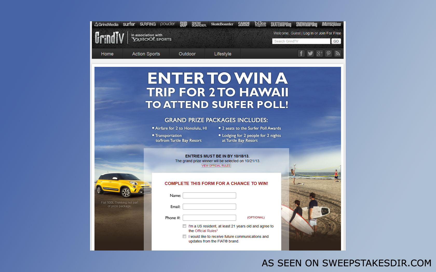 trip to hawaii sweepstakes