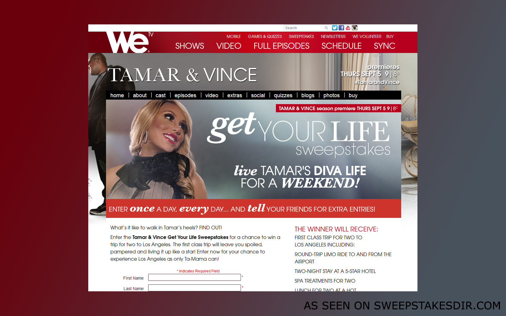 wetv sweepstakes