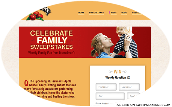 celebrate family sweepstakes