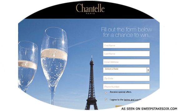 chantelle paris sweepstakes