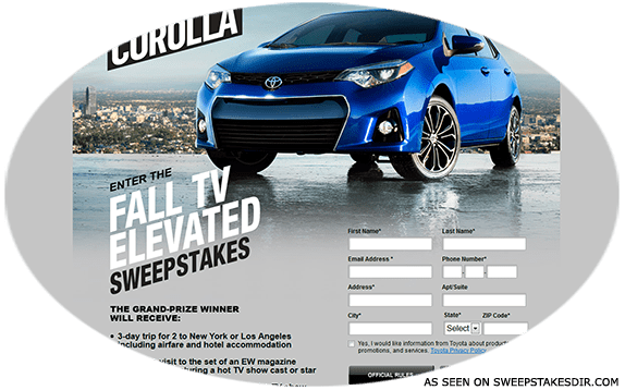 fall tv sweepstakes