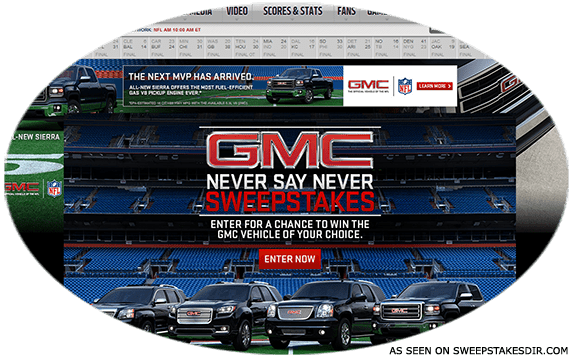 gmc never say never sweepstakes