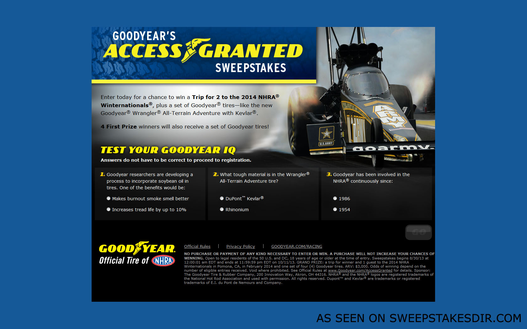 goodyears sweepstakes