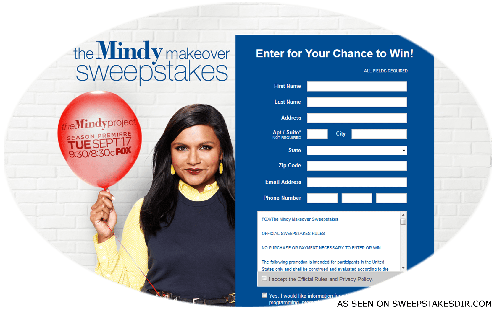 mindy makeover sweepstakes