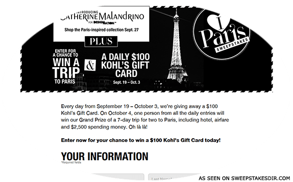 paris sweepstakes