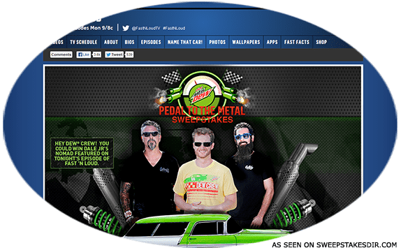 pedal to the metal sweepstakes