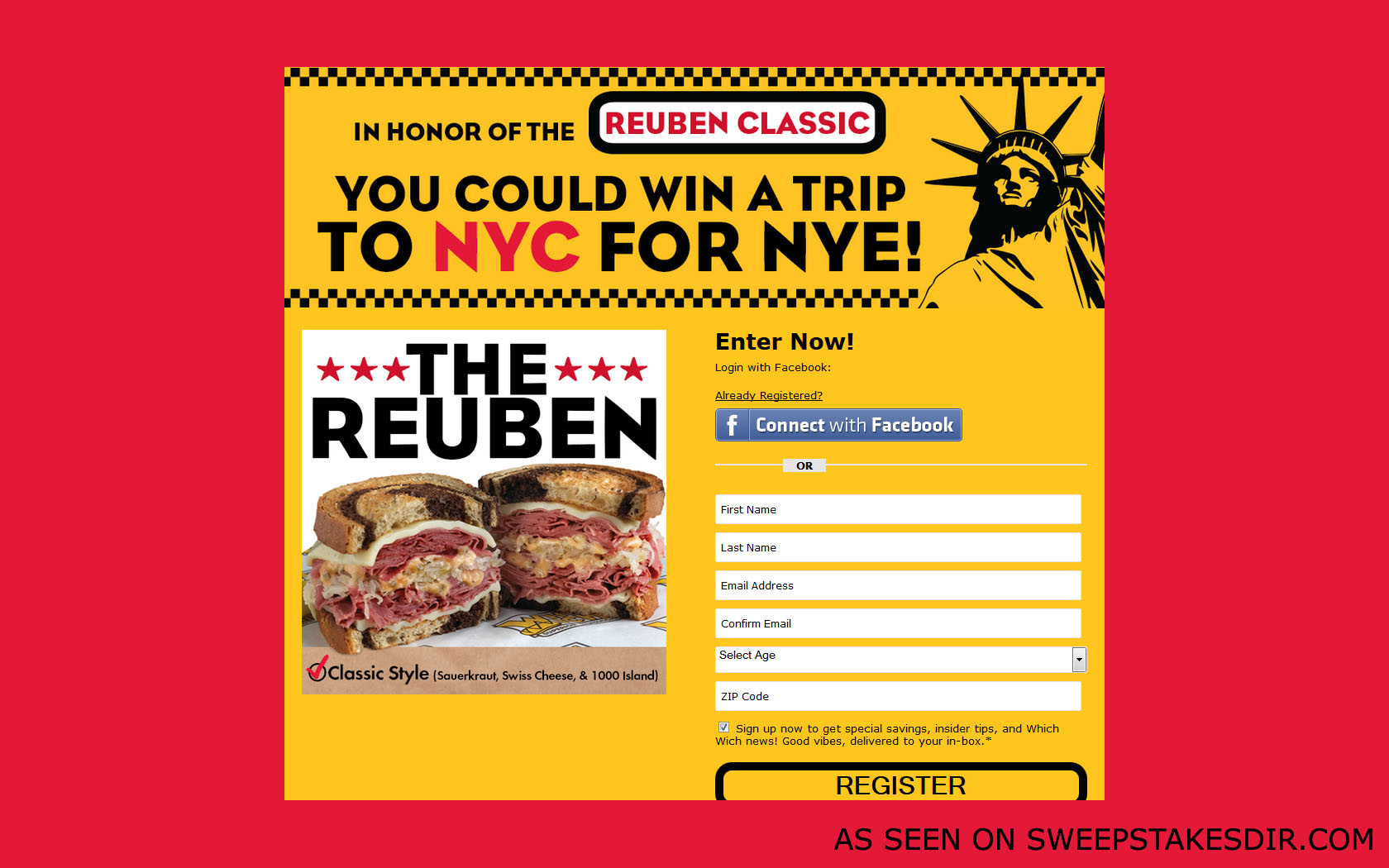 reuben classic sweepstakes