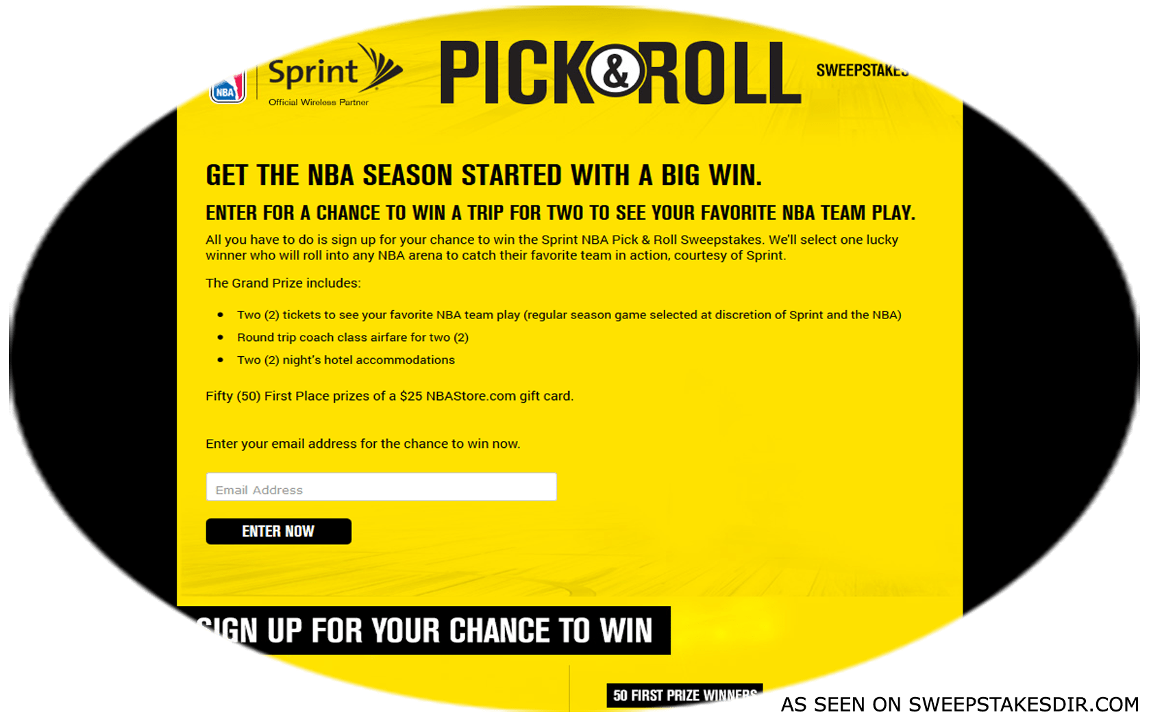 sprint nba sweepstakes