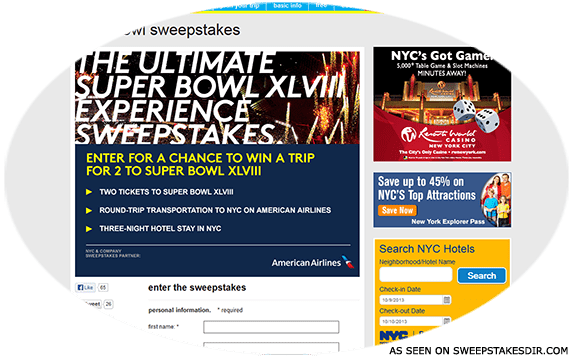 ultimate super bowl sweepstakes