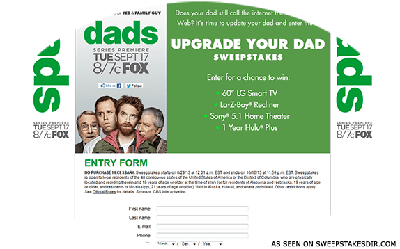upgrade your dad sweepstakes