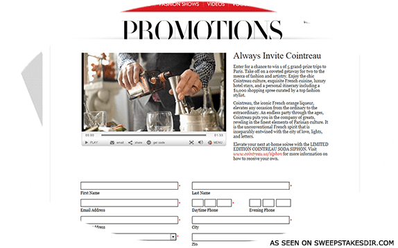 always invite cointreau sweepstakes
