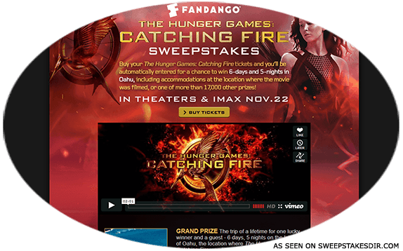 catching fire sweepstakes