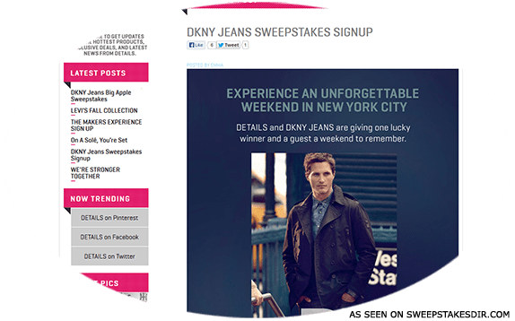dkny jeans sweepstakes