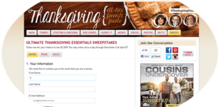 food network thanksgiving sweepstakes