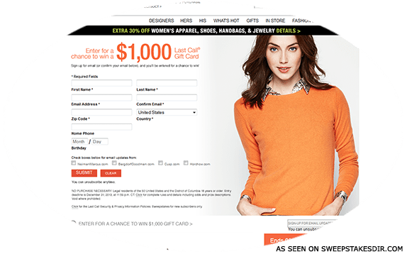 last call gift card giveaway