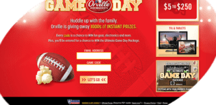 orville ready game day sweepstakes