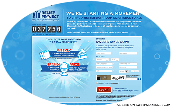 relief project sweepstakes