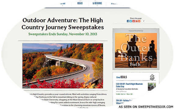 the high country journey sweepstakes
