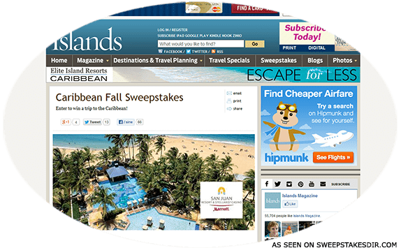 caribbean fall sweepstakes