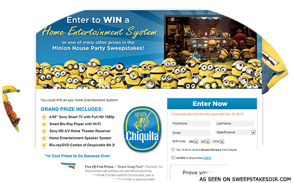 chiquita sweepstakes