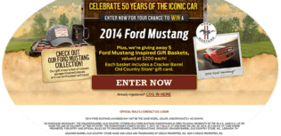 ford mustang sweepstakes