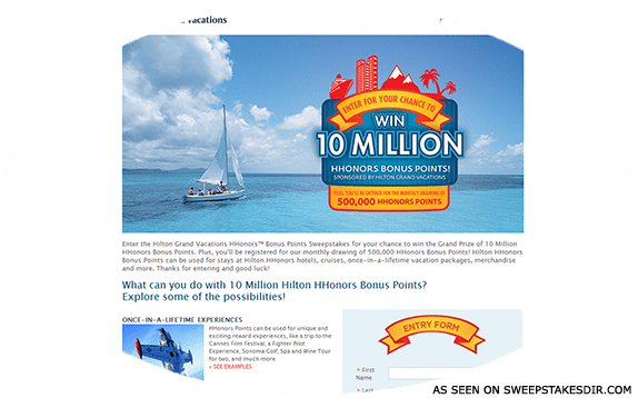 hhonors bonus points sweepstakes