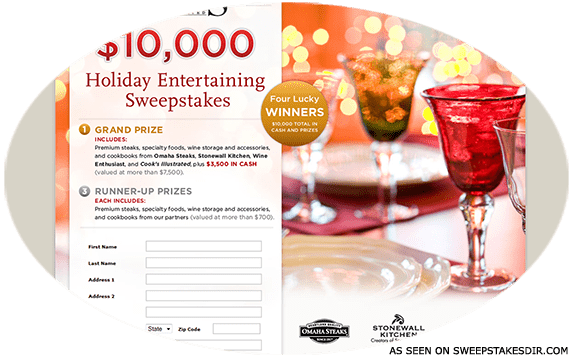 holiday entertaining sweepstakes