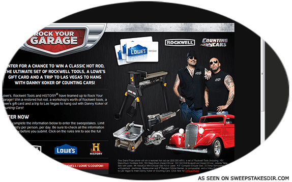 rock your garage sweepstakes