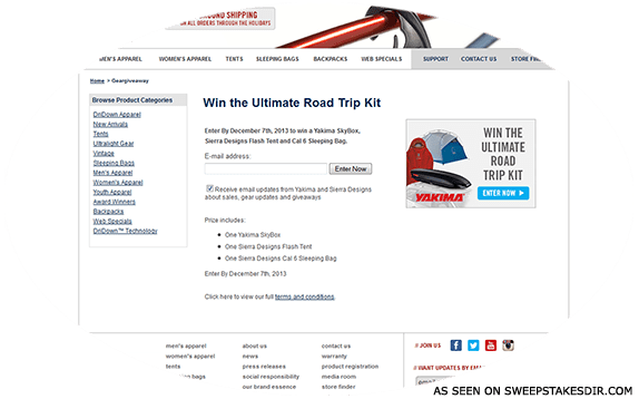 win the ultimate road trip kit