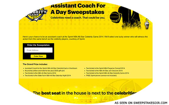 assistant coach sweepstakes