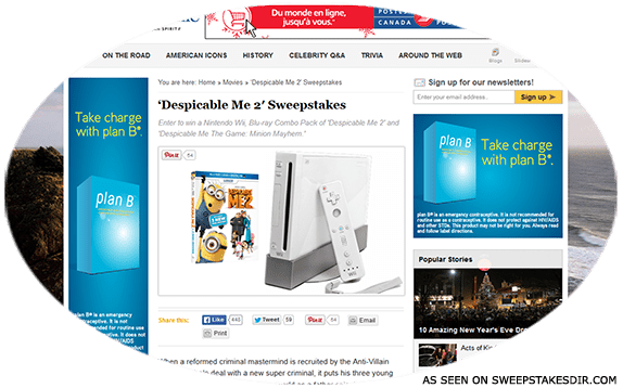 despicable me 2 sweepstakes