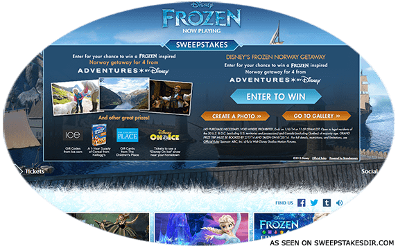 frozen sweepstakes