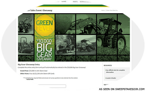 john deere sweepstakes