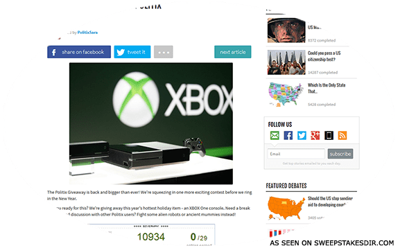 xbox sweepstakes