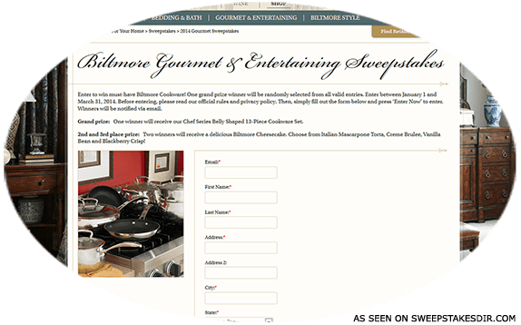 biltmore sweepstakes